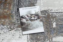 Dywan DE LUXE nowoczesny 633 Abstrakcja - Strukturalny krem / złoty