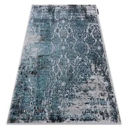 Modern DE LUXE carpet 2081 ornament vintage - structural blue / grey