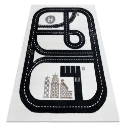 Carpet FUN Track for children, street, town cream