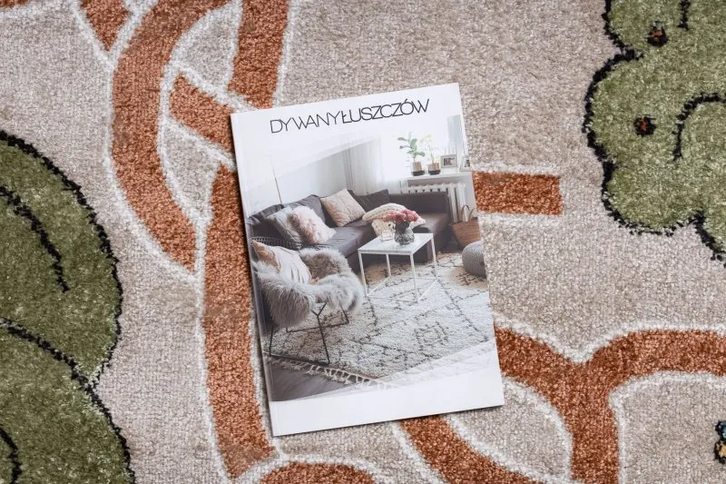 Dywan FUN Honey dla dzieci, niedźwiedź, pszczoły beż