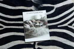 Dywan Sztuczna Skóra Bydlęca, Zebra G5128-1 Biało-czarna skórka