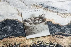 Dywan do prania ANDRE 1124 Marmur antypoślizgowy - czarny