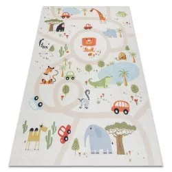 BAMBINO 1165 washing carpet Zoo for children anti-slip - beige