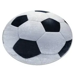 BAMBINO 2139 circle washing carpet Football for children anti-slip - black / white