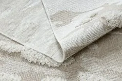 Dywan MOROC 22331 Abstrakcja Ekologiczny, EKO SIZAL frędzle - strukturalny beż / krem