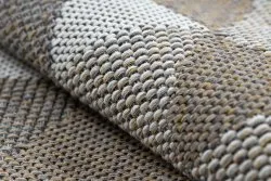 Dywan CASA Ekologiczny, EKO SIZAL Boho Trójkąty 2816 krem / taupe, z bawełny recyklingowanej