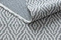 Dywan CASA Ekologiczny, EKO SIZAL Boho Romby 22084 antracyt / krem, z bawełny recyklingowanej