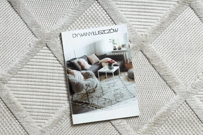 Dywan SANTO SZNURKOWY SIZAL 58365B Kratka, trellis beż