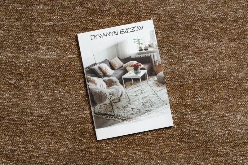 Dywan FLORENCE 24021 Jednolity, glamour, płasko tkany, frędzle - ciemny beż