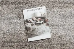 Dywan MATEO 8033/944 Nowoczesny, grecki, ramka - strukturalny szary / beż