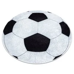 JUNIOR 51553.802 circle washing carpet Football for children anti-slip - black / white