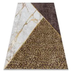 MIRO 51338.805 washing carpet Marble, geometric anti-slip - brown