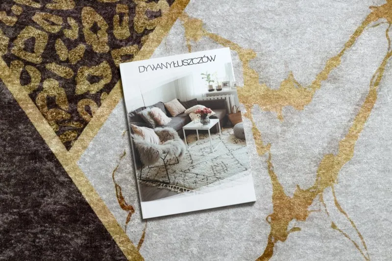 Dywan do prania MIRO 51338.805 Marmur, geometryczny antypoślizgowy - brązowy