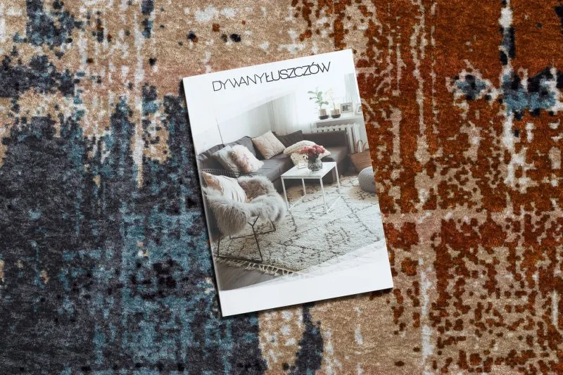 Dywan do prania MIRO 51454.802 Abstrakcja antypoślizgowy - granat / beż