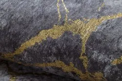 Dywan do prania MIRO 11111.2103 Marmur, glamour antypoślizgowy - ciemnoszary / złoty