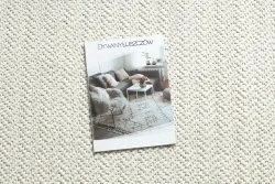 Dywan NANO FJ86B Jodełka, chevron, płasko tkany biały
