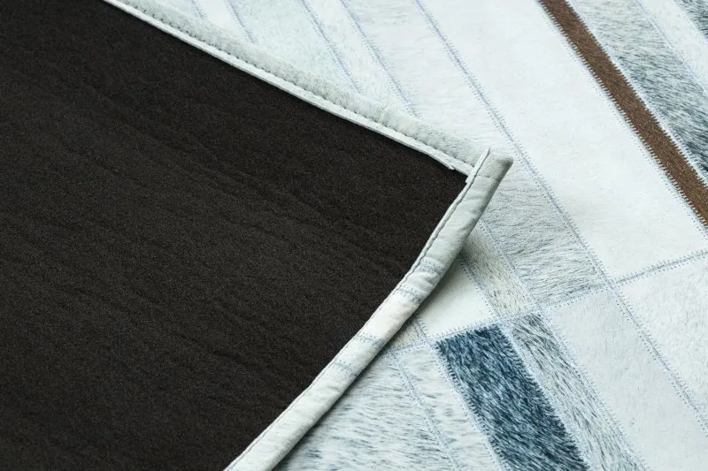 Dywan PATCHWORK 21717 beż - Skóra bydlęca, Deski 