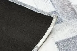 Dywan PATCHWORK 21723 szary - Skóra bydlęca, Deski 