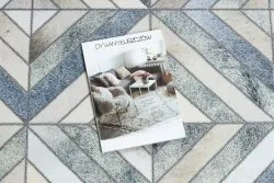 Dywan PATCHWORK 21721 beż / szary - Skóra bydlęca, geometryczny 