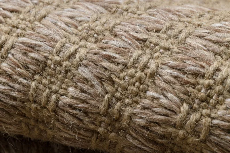 Dywan JUTE 3650 beż linie - jutowy, płaskotkany, frędzle