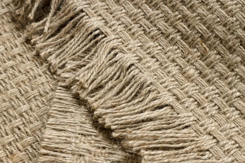 Dywan JUTE 3731 ciemny beż jednolity - jutowy, płaskotkany, frędzle