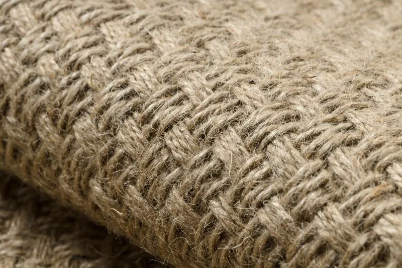Dywan JUTE 3731 ciemny beż jednolity - jutowy, płaskotkany, frędzle