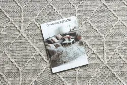Dywan JERSEY 19231 szary - Geometryczny pętelkowy, strukturalny BOHO