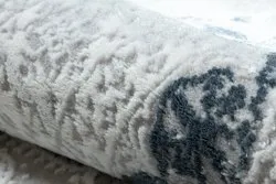 Dywan DUKE 51542 krem / niebieski - Rozeta vintage, strukturalny, bardzo miękki, frędzle 