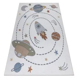 Carpet BONO 8288 Space, planets cream / anthracite