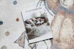 Dywan BONO 9614 Miś, balony kremowy / jasny szary