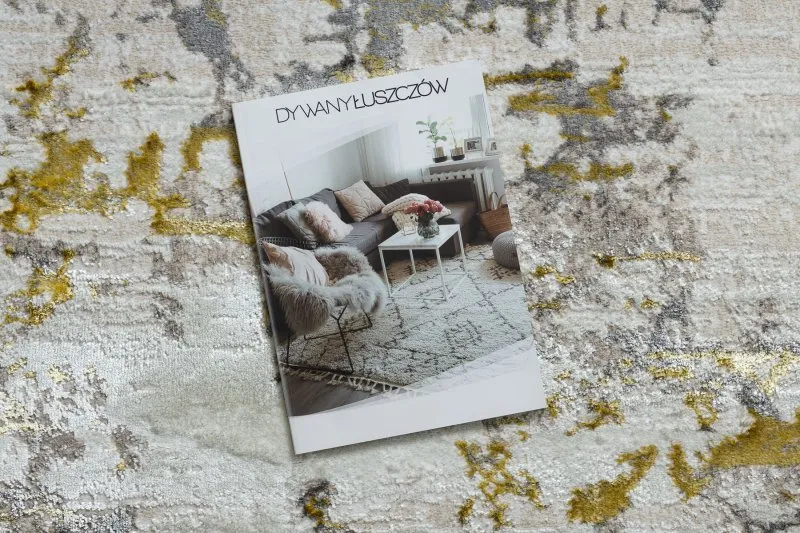 Dywan BLISS Z199AZ127 krem / złoty - Abstrakcja, nowoczesny, strukturalny 