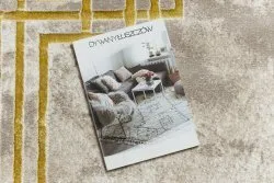 Dywan BLISS Z203AZ137 krem / złoty - Ramka, grecki, nowoczesny, strukturalny 