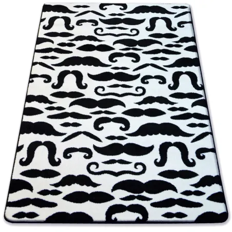 SKETCH rug in cream and black, modern carpet for living room decor