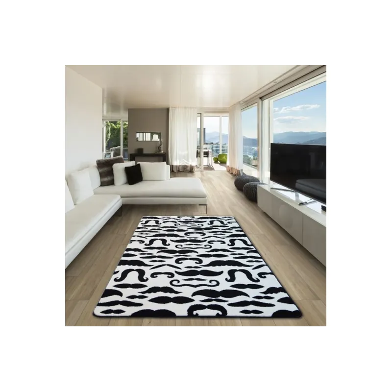 Modern SKETCH rug with moustache design, perfect for stylish interiors