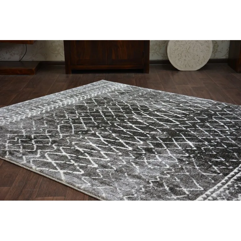 Modern SHADOW 9890 rug in brown and black, perfect for contemporary interiors