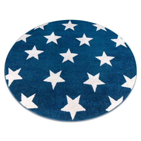 SKETCH Round Rug - FA68 Blue/White Stars