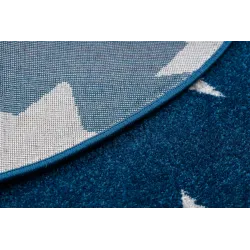 SKETCH Round Rug - FA68 Blue/White Stars