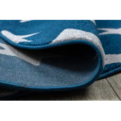 SKETCH Round Rug - FA68 Blue/White Stars