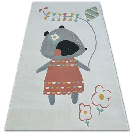 Cream mouse rug, a modern carpet perfect for children's rooms