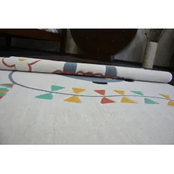 Modern rug in pastel shades, perfect for living rooms or bedrooms