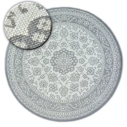 Round rug ROPE SISAL FLAT 48691/637 STAINED GLASS