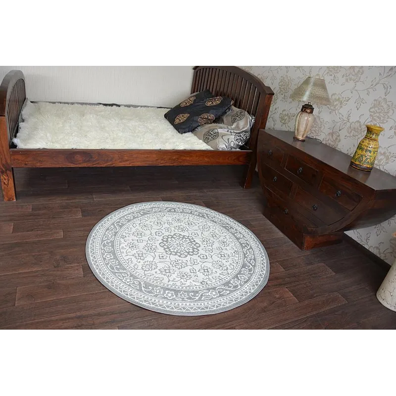 Round Sisal Rope Rug FLAT 48691/637 Grey