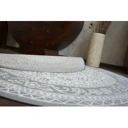 Round Sisal Rope Rug FLAT 48691/637 Grey