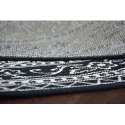 Round Rope Sisal Flat Rug 48691/690 Black