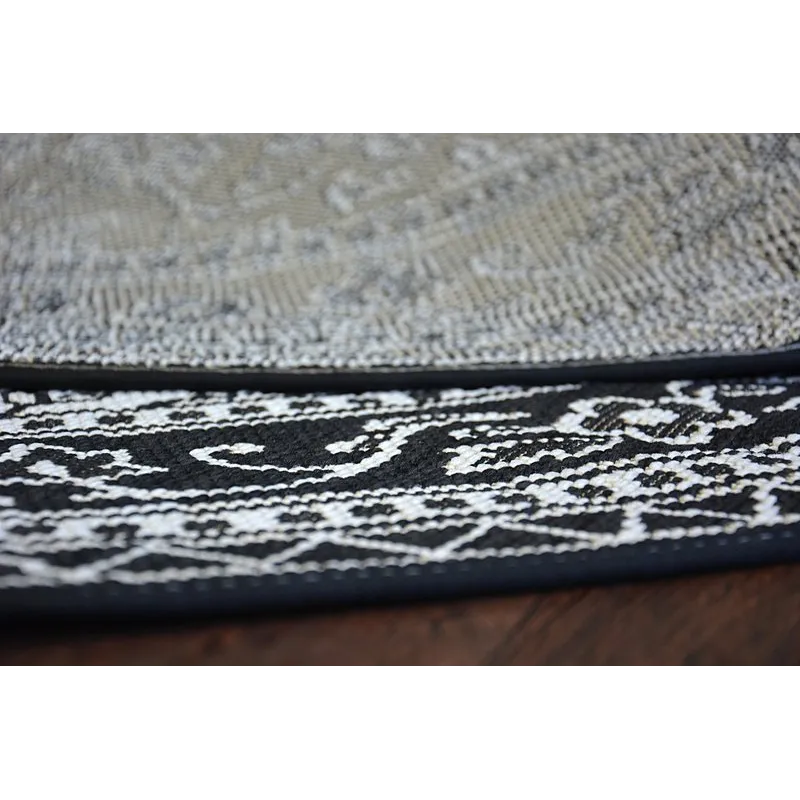 Round Rope Sisal Flat Rug 48691/690 Black