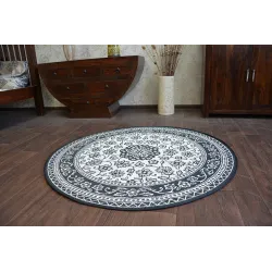 Round Rope Sisal Flat Rug 48691/690 Black