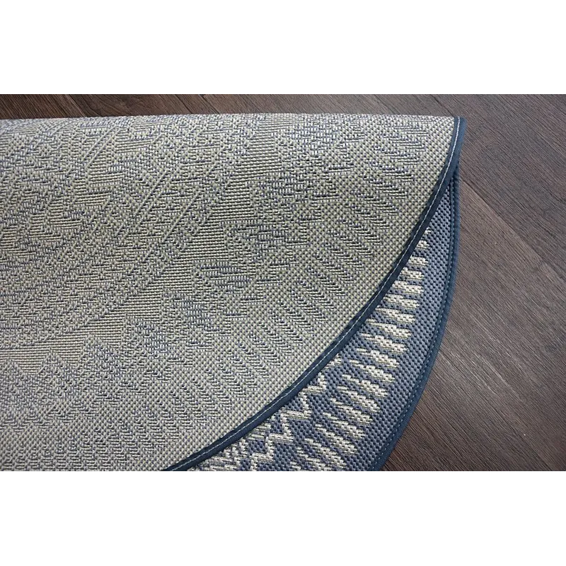 Round Sisal Rope Rug FLAT 48695/591 Blue