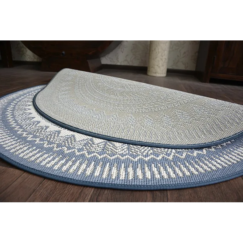 Round Sisal Rope Rug FLAT 48695/591 Blue