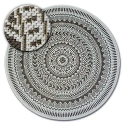 Round rug ROPE SISAL FLAT 48695/768 STAINED GLASS