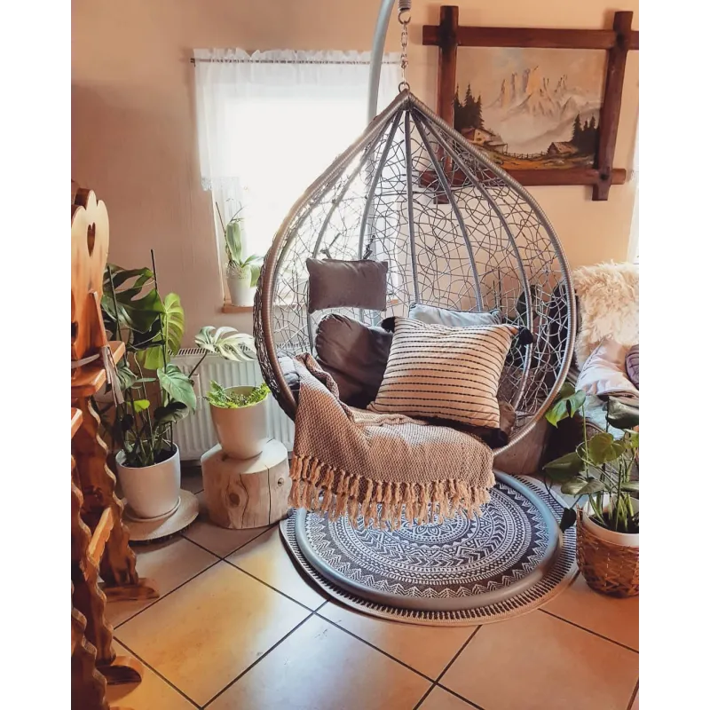 Round Sisal Rope Rug FLAT 120cm Brown
